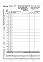 Work Time Logbook - A5 (CDPA)
