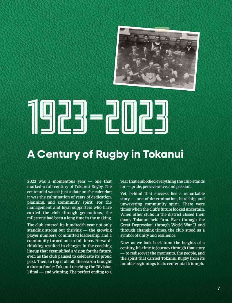 The Last Club Standing - The History of the Tokanui Rugby Club 1923 – 2023