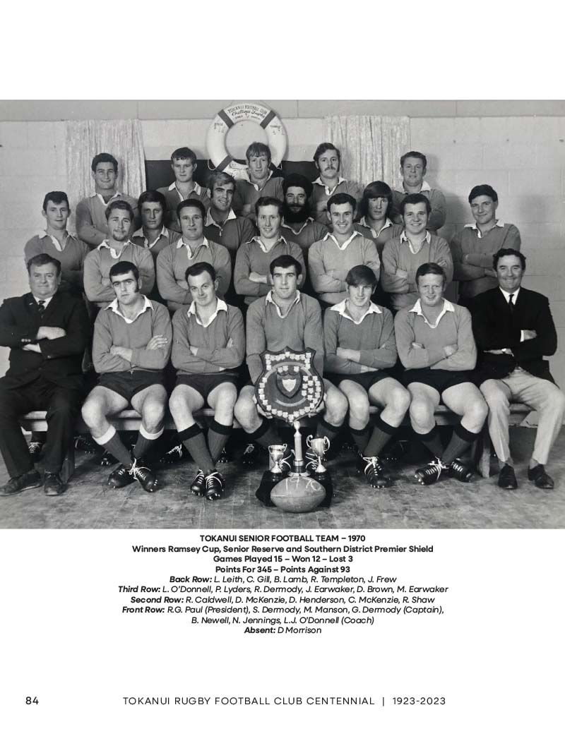 The Last Club Standing - The History of the Tokanui Rugby Club 1923 – 2023