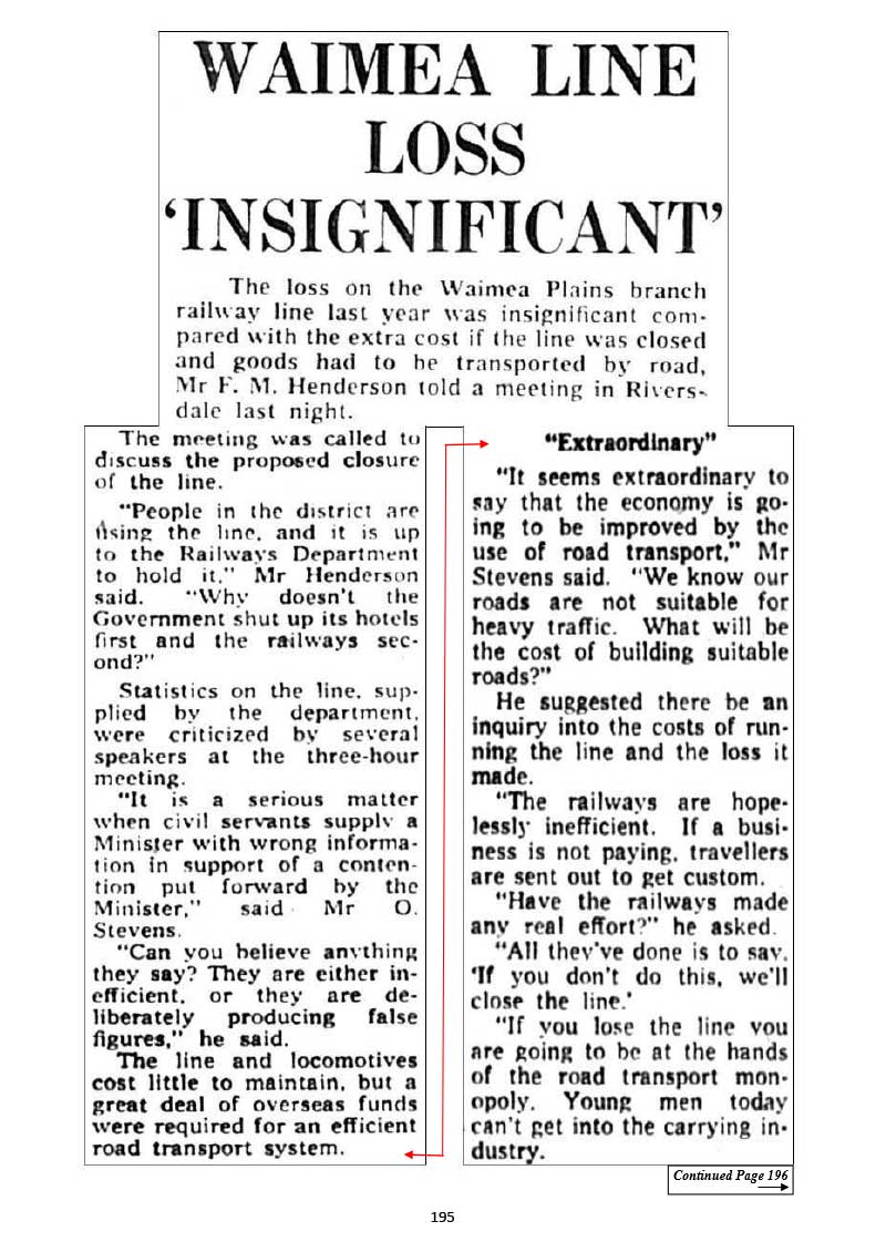 The Waimea Plains Railway and The Waikaia Branch Railway