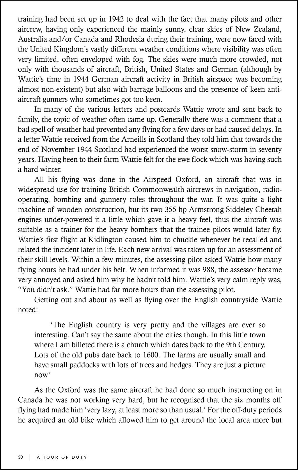 A Tour of Duty